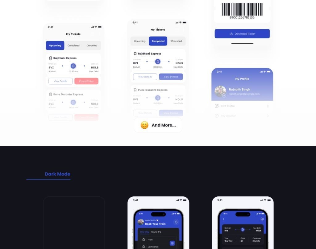 火车票预订应用UI套件